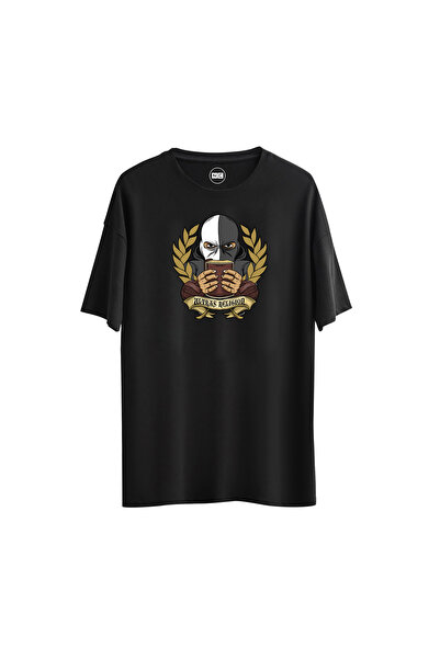 Ultras Religion Siyah Beyaz Tasarım Dijital Baskılı Unisex Regular Relax T-Shirt