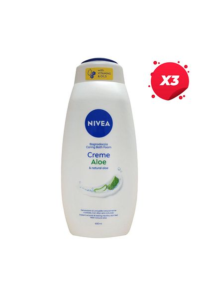 NIVEA X3 - NIVEA FOAMING BATH 650ML ALOE CREAM