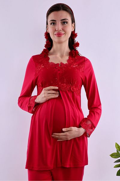 ByLohusa Effortt Cherry Maternity Pajama Set