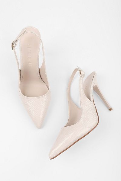 Shoeberry Women's Hazel Beige Snake Patterned Stiletto