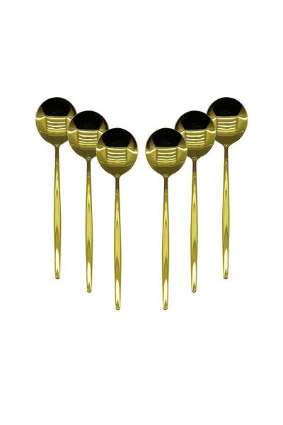 Modafiks 6 Pcs Gold Tablespoon Set (5122)