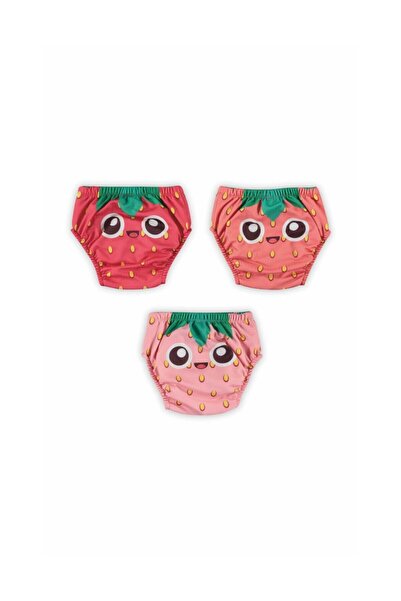 jilly jo Sızdırmaz Pamuklu Yıkanabilir 3'lü Kombin Kız Neşeli Alıştırma Külodu 1-2-3-4 Yaş Tuvalet Eğitimi