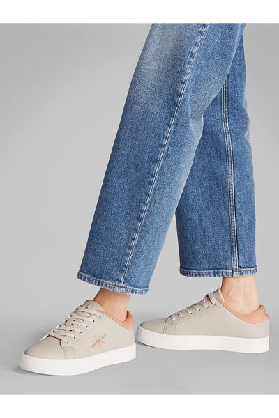 Calvin Klein Calvin Klein Women Eggshell & Dusty Coral Classic Cupsole Low Sneakers