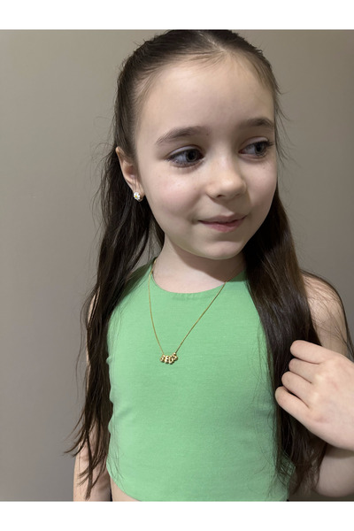 LITTLELUXE Kişiye Özel Balon Harfli Isimli Kız Çocuk Kolyesi, Çocuk Gümüş Kolye, Kız Çocuk Kolye Modelleri