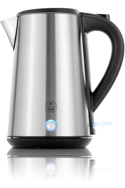 ALSAIF Electric Kettle Stainless Steel, Maintains Water Temperature Without Restarting, 1.5l, 2000w, Silver