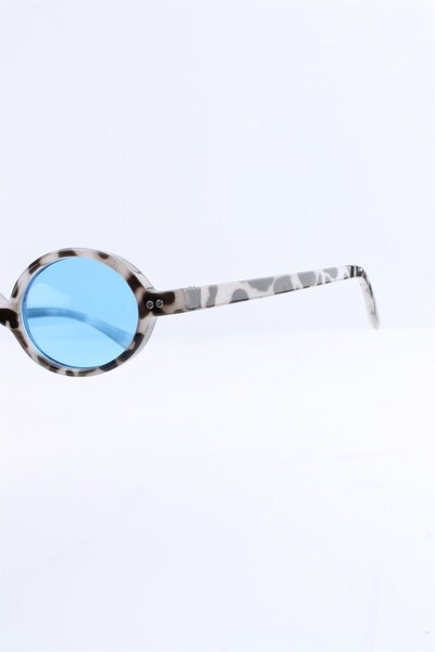 Silvio Monetti Unisex Leopard Blue Glass Uv400 Sunglasses Silvio Monettı - 3sm5928r007