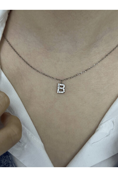 LITTLELUXE Kişiye Özel Harfli 925 Ayar Gümüş Kız Çocuk Kolyesi, Çocuk Gümüş Kolye, Kız Çocuk Kolye Modelleri