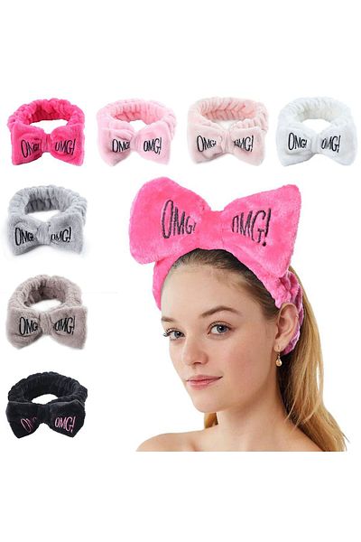 waya Bentita draguta pentru baie/cosmetica, machiaj, SPA, cu funda, elastica, OMG!