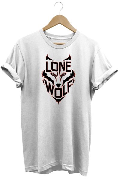 remonz Μπλουζάκι με στάμπα Lone Wolf 100% βαμβάκι