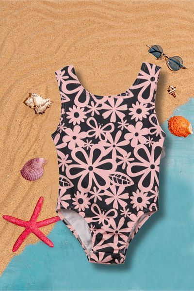 Beniizle Patterned Girl's Swimsuit