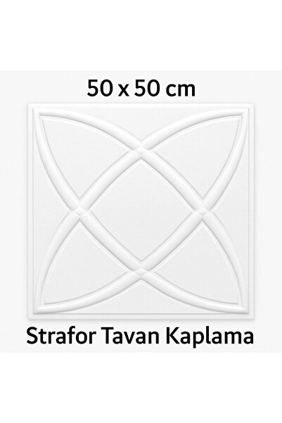 Nalbur Diyarı Strafor Tavan Kaplama Paneli 50x50 Cm Isı Ve Ses Yalıtımlı, Dekoratif Desenli, 4 M2 (16 ADET)