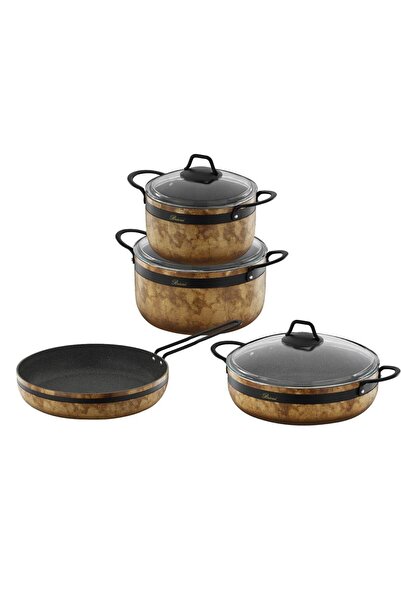 Brioni 7 Piece Royal Stone Cookware Set - Series Black