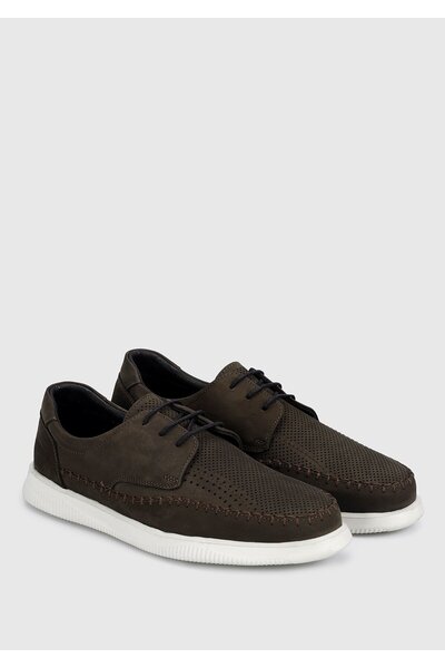 Eclipse Brown Leather Men's Shoes