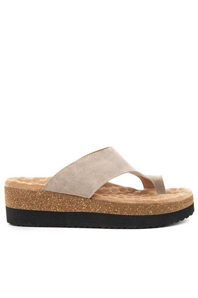 Muya Hora 34226-045 Anatomical Sole Flip Flops Women's Slippers Cream 36-40