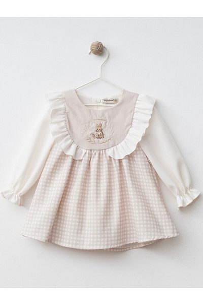 Cherrys Bebek Rabbit Embroidered Dress