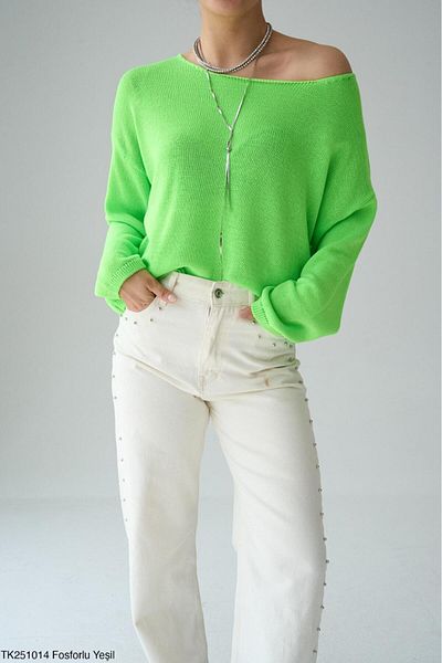 Litesa Women's Boat Neck Oversize Slim Solid Sweater