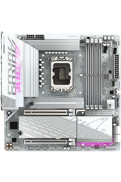 Gigabyte Placa de baza GIGABYTE B860M AORUS ELITE WIFI6E ICE, Intel B860, LGA 1851, DDR5, mATX