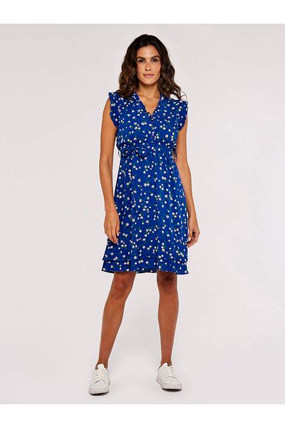 Apricot Minikleid mit Gänseblümchen