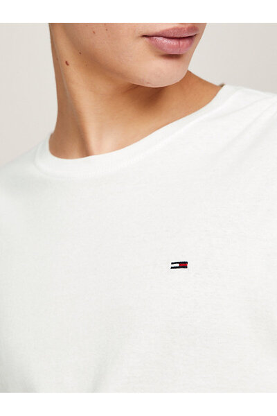Tommy Hilfiger Erkek Beyaz Uzun Kollu Tshirt
