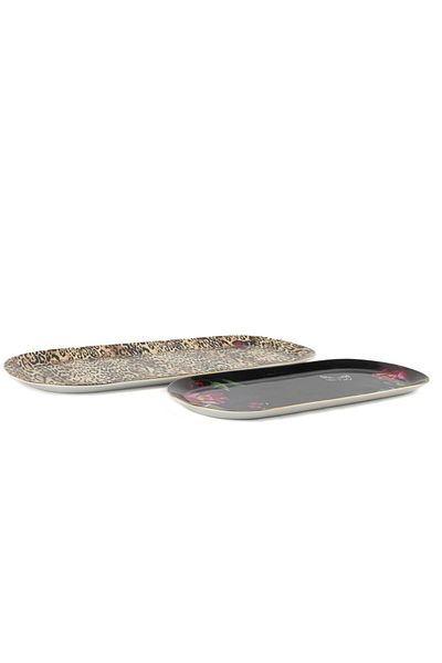 Mikasa Moor Bianco 2-Piece Oval Serving Plate 42 and 33cm