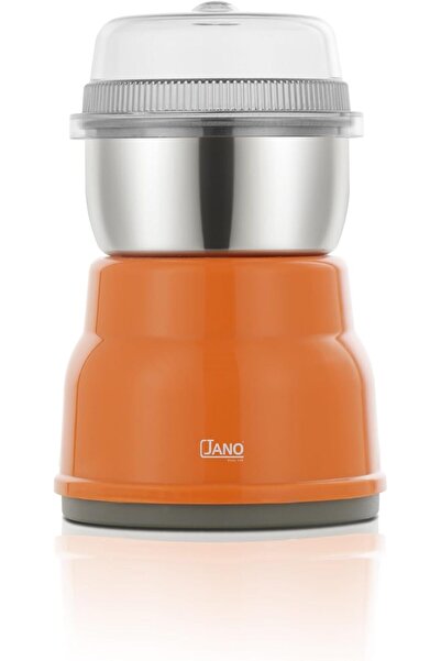 JANO Electric Coffee Grinder 160W, Stainless Steel Blades, 60g, Orange (JN02701)