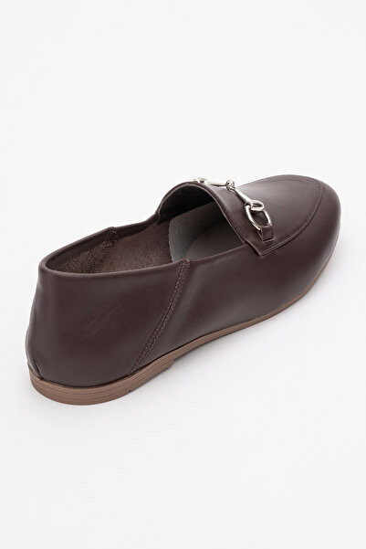 Luvi F03 Кавові туфлі з натуральної шкіри жіночі мокасини