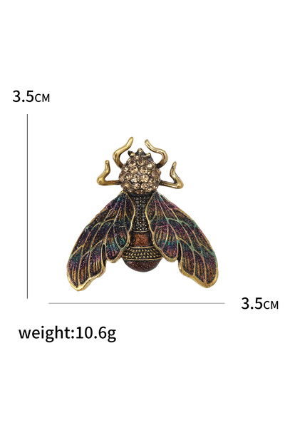 Choice دبابيس نحلة من المينا Purple0677 للنساء، دبابيس خنفساء مرصعة بأحجار ال...