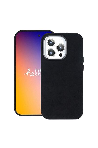 megaMobile Husa de Protectie compatibila Apple iPhone 16 Pro, alcantara, MagSafe, megaMOBILE , negru