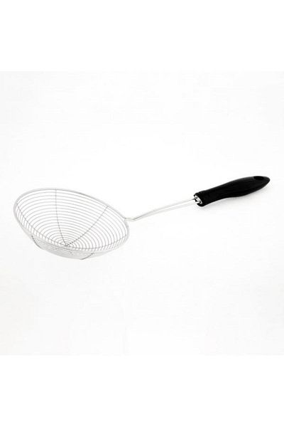 Ün-Ev Flour 1402 Practical Useful Oil Colander with Strainer - Frying Colander Bakelite Handle 14 Cm