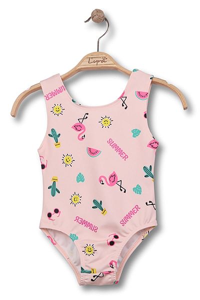 Beniizle Patterned Girl's Swimsuit