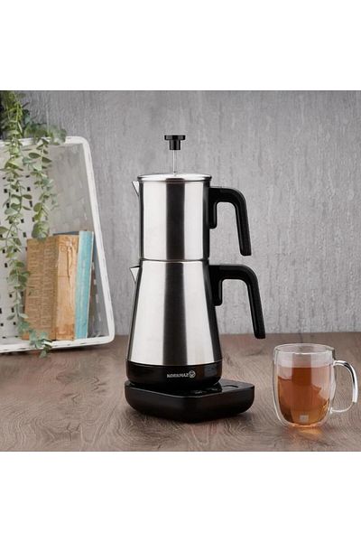 KORKMAZ Modern Electric Black/Glass Pitcher A850