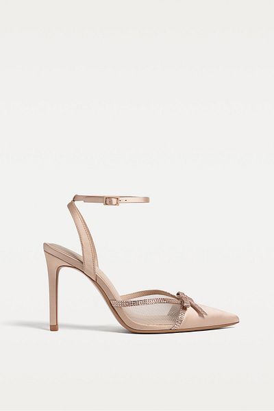 Stradivarius High-heel shoes with rhinestones