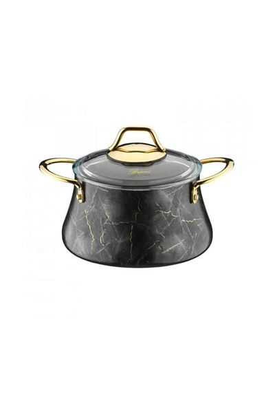 Brioni وعاء بريوني ماربل 28 سم أسود عميق