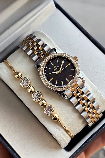 Homies Special Boxed Original Women Wristwatch Waterproof Gold Silver Steel Band Gift Bracelet Hmby2057C3