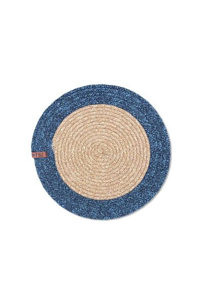 The Mia Αμερικάνικη Υπηρεσία Μπαμπού Μπλε Navy Blue 35x35 εκ