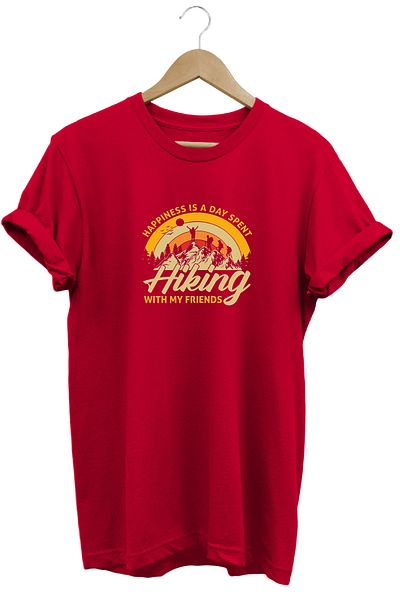 remonz Hiking Nature Hiking Printed T-Shirt 100% Cotton