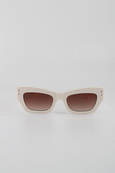 Silvio Monetti Women's White Sunglasses with Uv400 Gradient Filter - G24Sm8002R06