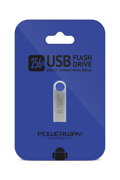 POWERWAY ذاكرة فلاش معدنية 256 جيجابايت بتصميم معدني، ذاكرة USB، مجموعة بيانات رقائق التكنولوجيا الأحدث