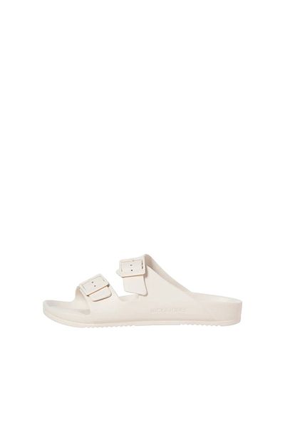 Jack & Jones Ανδρικές παντόφλες κρέμας Arizona Ecru με ρυθμιζόμενη πόρπη