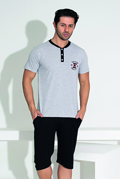 REMSA Men's Shorts Tshirt Pajama Kit 25257 Gray