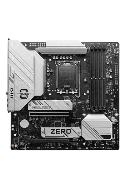 MSI Placa de baza MSI B760M PROJECT ZERO, Intel B760, LGA 1700, mATX