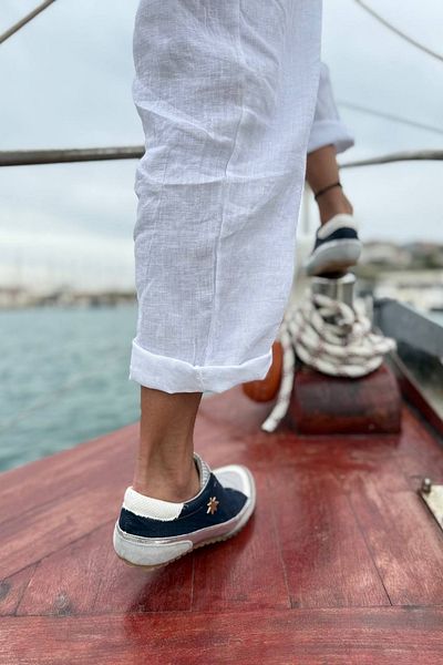 Güneşkızı Guki35 Women's Navy Blue Daily Comfortable Vegan Sail Sneaker