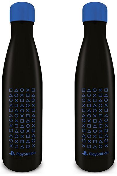 Paladone Playstation Symbol Pattern Metal Drinks Bottle