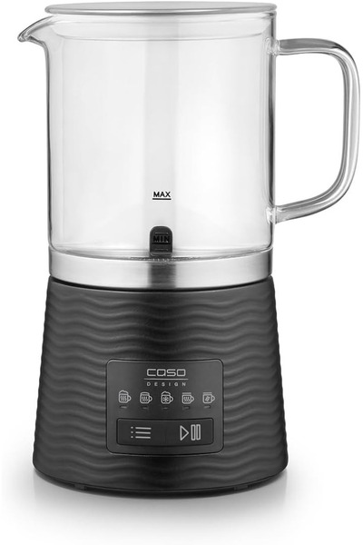 Caso Cappulatte Glass Milk Frother 5 Functions Hot Cold Foam 400 ml with Led Display