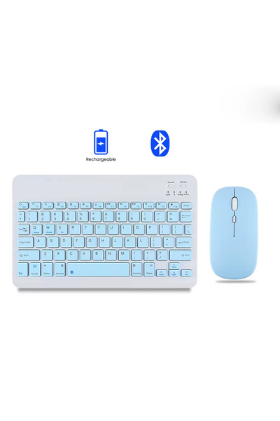 DÜNYA AKSESUAR Mini taşınabilir kablosuz klavye fare tablet dizüstü akıllı te...