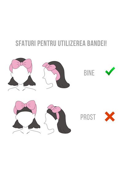 waya Bentita draguta pentru baie/cosmetica, machiaj, SPA, cu funda, elastica, OMG!
