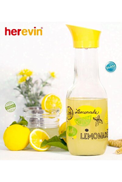 Solmazer 1 Litre Desenli Karaf Limon Desenli