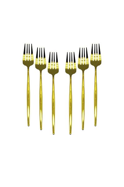 Modafiks 6 Pcs Gold Table Cutlery Set (5122)