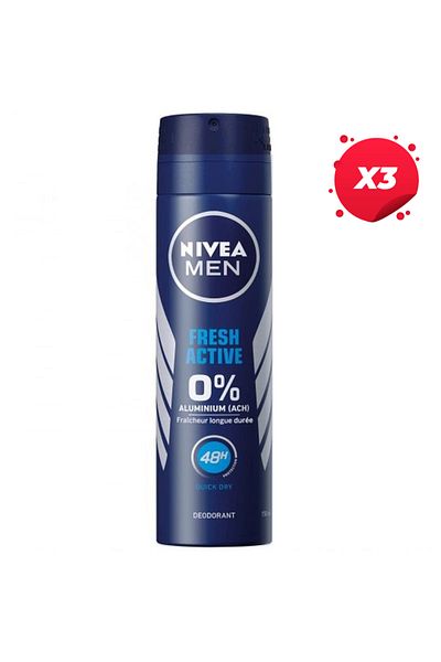 NIVEA X3 - NIVEA ANTIPERSPIRANT DEO 150ML MEN FRESH ACTIVE