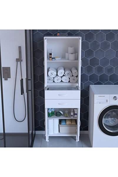 Modilayn 4 Kapaklı 2 Cekmeceli Mutfak Dolabı Banyo Dolabı Ofis Dolabı